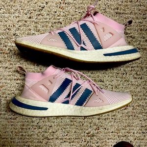Adidas ultraboost ladies  7.5 pink and blue shoes